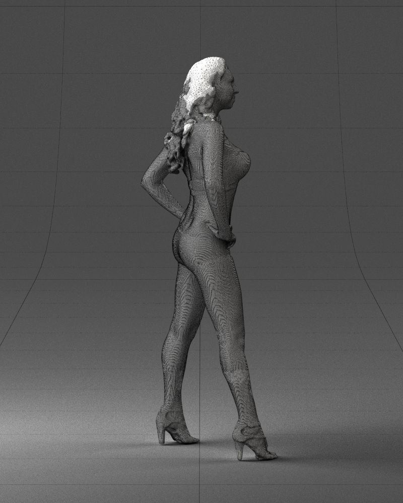 Woman in leopard print swimsuit 0114 3D model_17