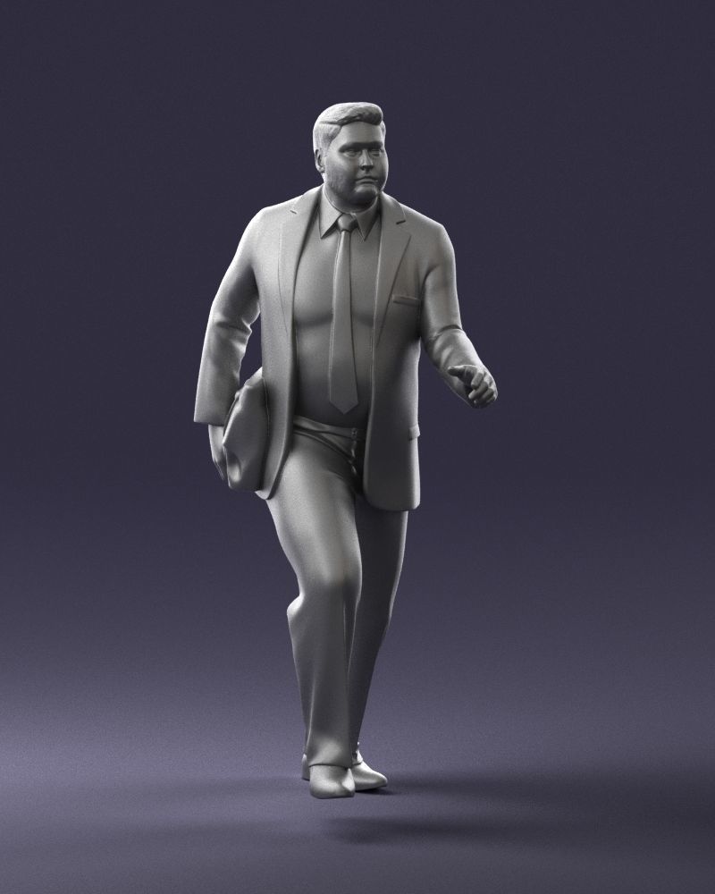 Man in business suit walking up 0226 3D Print Ready 3D print model_10