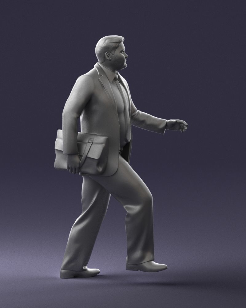 Man in business suit walking up 0226 3D Print Ready 3D print model_13
