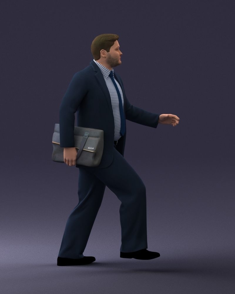 Man in business suit walking up 0226 3D Print Ready 3D print model_12
