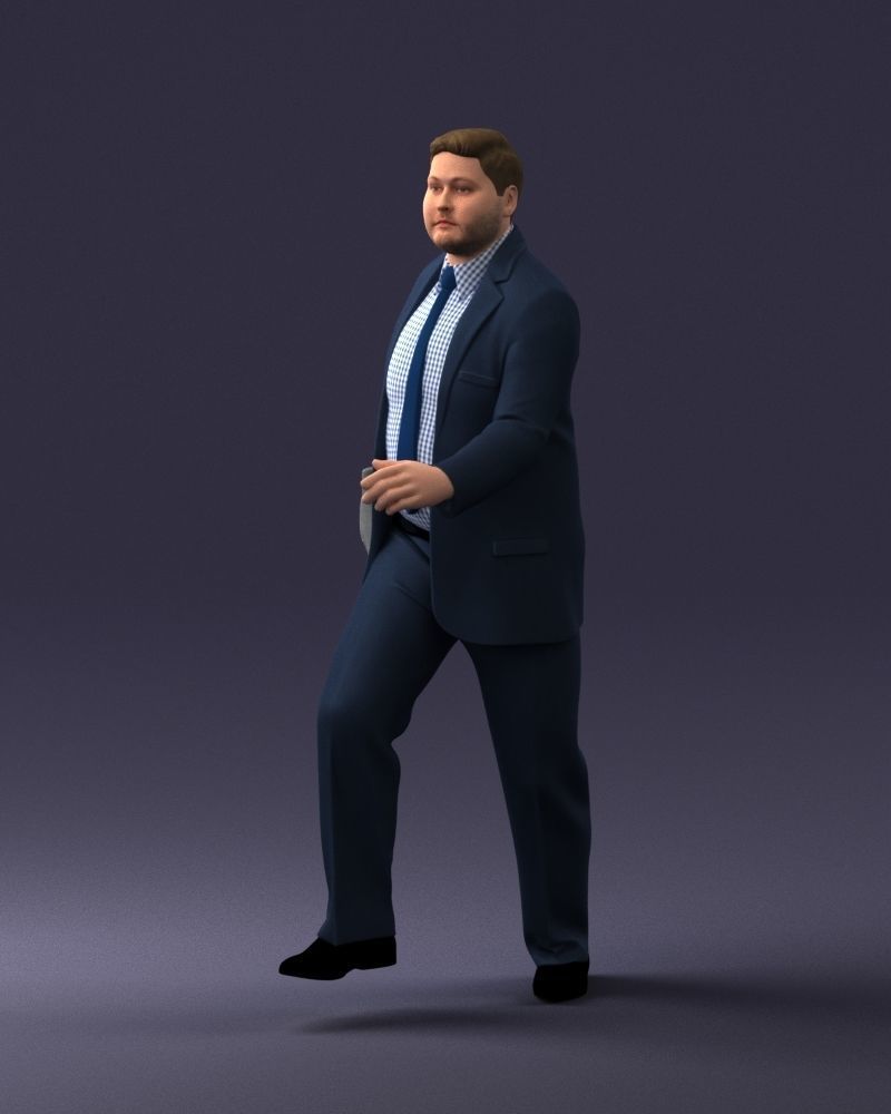 Man in business suit walking up 0226 3D Print Ready 3D print model_30