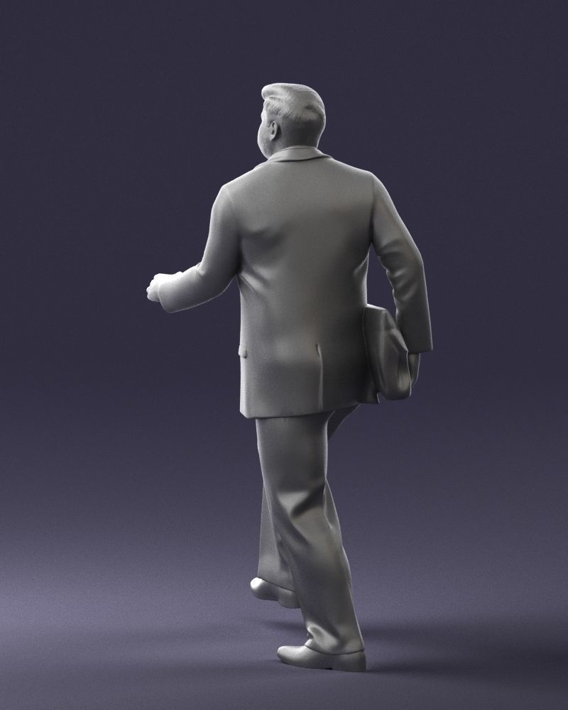 Man in business suit walking up 0226 3D Print Ready 3D print model_22