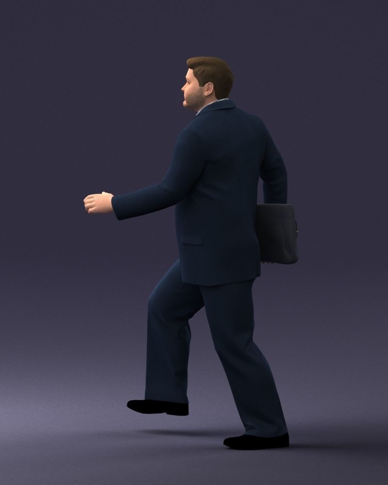 Man in business suit walking up 0226 3D Print Ready 3D print model_24
