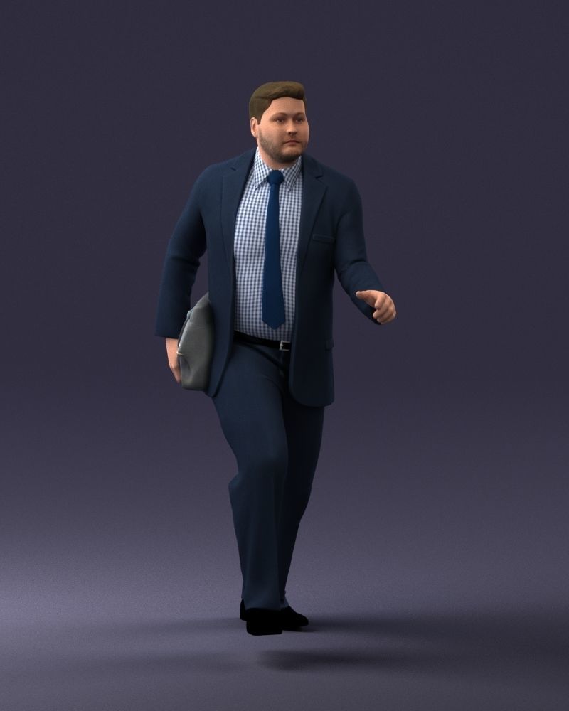Man in business suit walking up 0226 3D Print Ready 3D print model_9