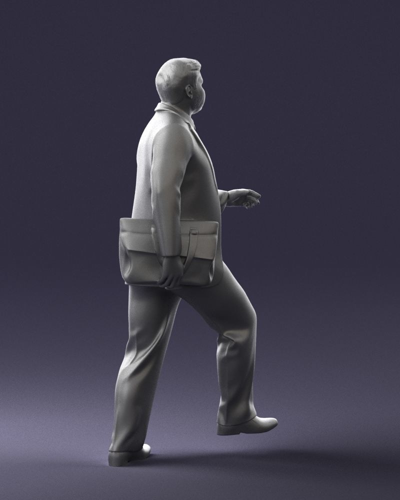 Man in business suit walking up 0226 3D Print Ready 3D print model_16