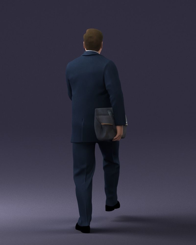 Man in business suit walking up 0226 3D Print Ready 3D print model_18