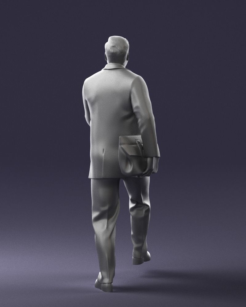 Man in business suit walking up 0226 3D Print Ready 3D print model_19