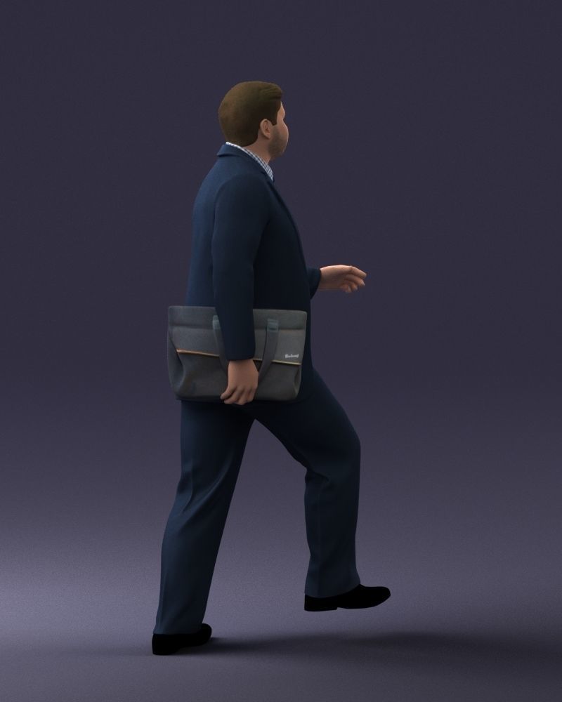 Man in business suit walking up 0226 3D Print Ready 3D print model_15