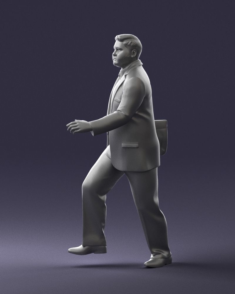 Man in business suit walking up 0226 3D Print Ready 3D print model_28