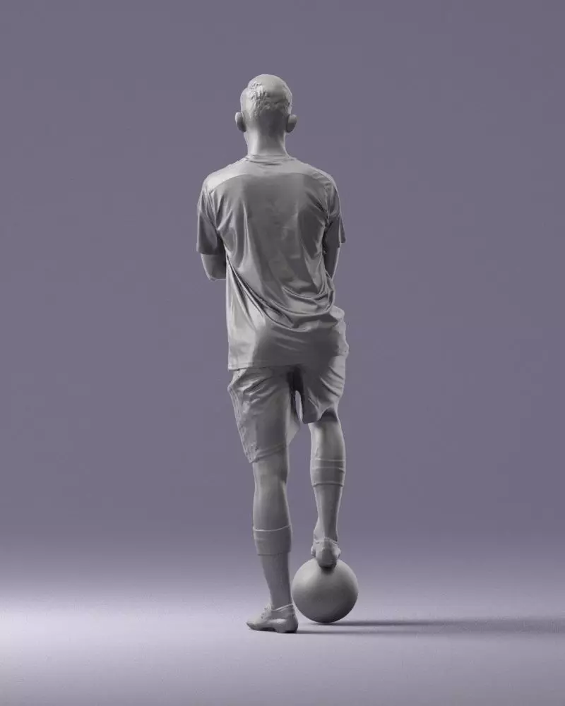 000311 Young Soccer Player Standing with Ball 1114 3dp 3D print model_6