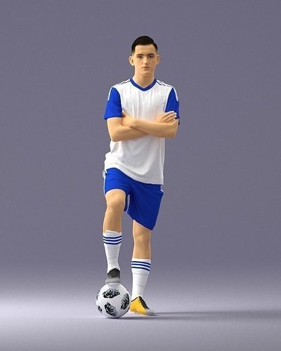 Soccer player 1114-4 3D Print Ready 3D print model