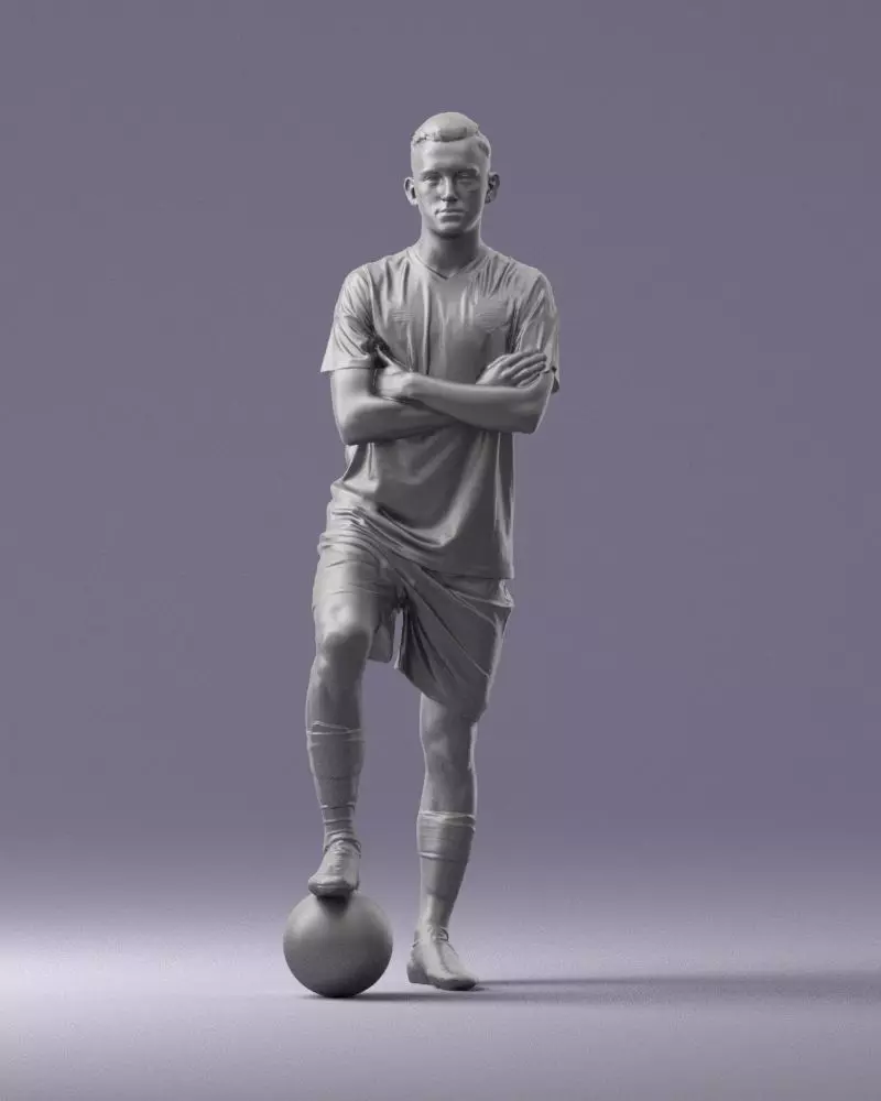 000311 Young Soccer Player Standing with Ball 1114 3dp 3D print model_11