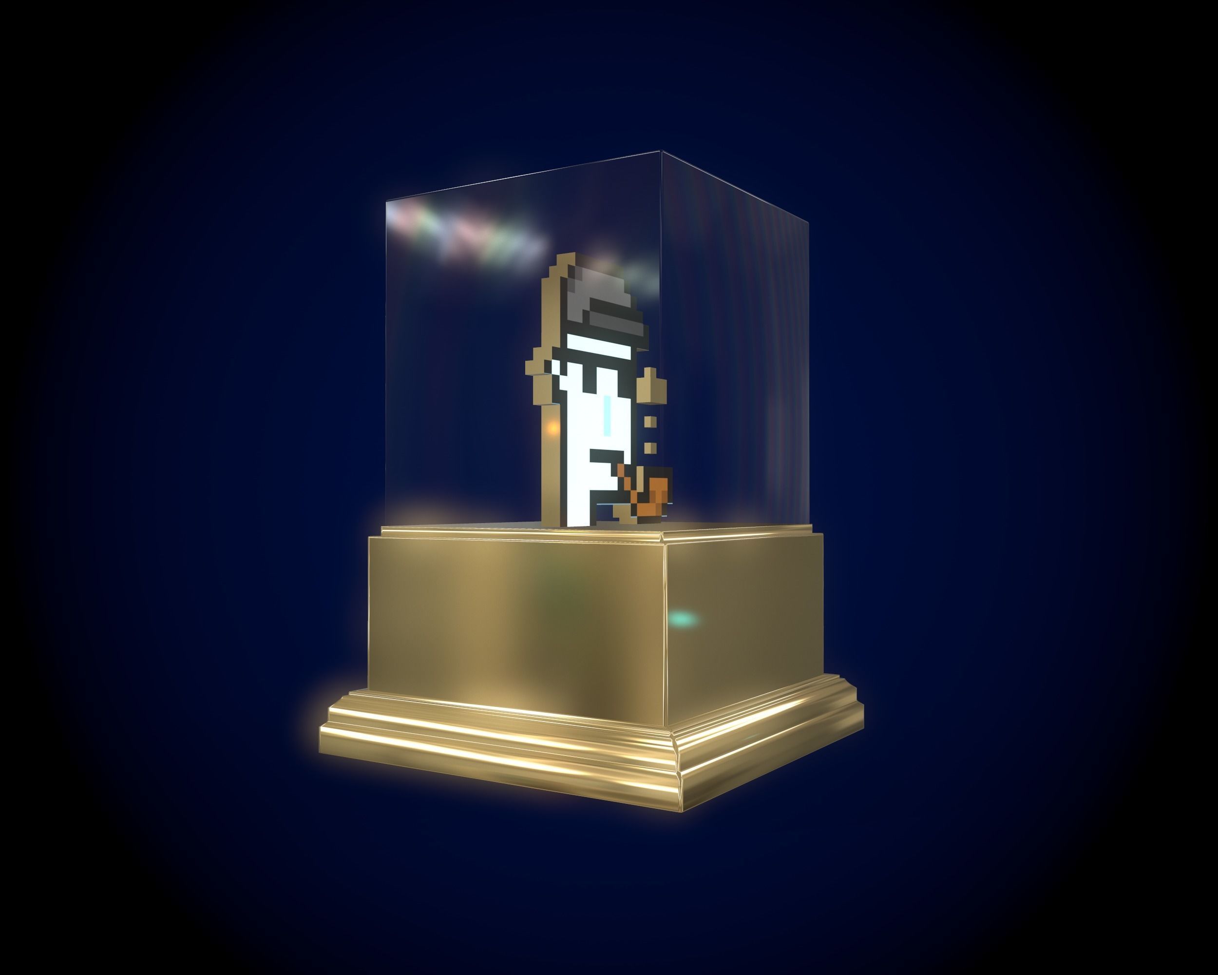Gold Punk Low-poly 3D model_10