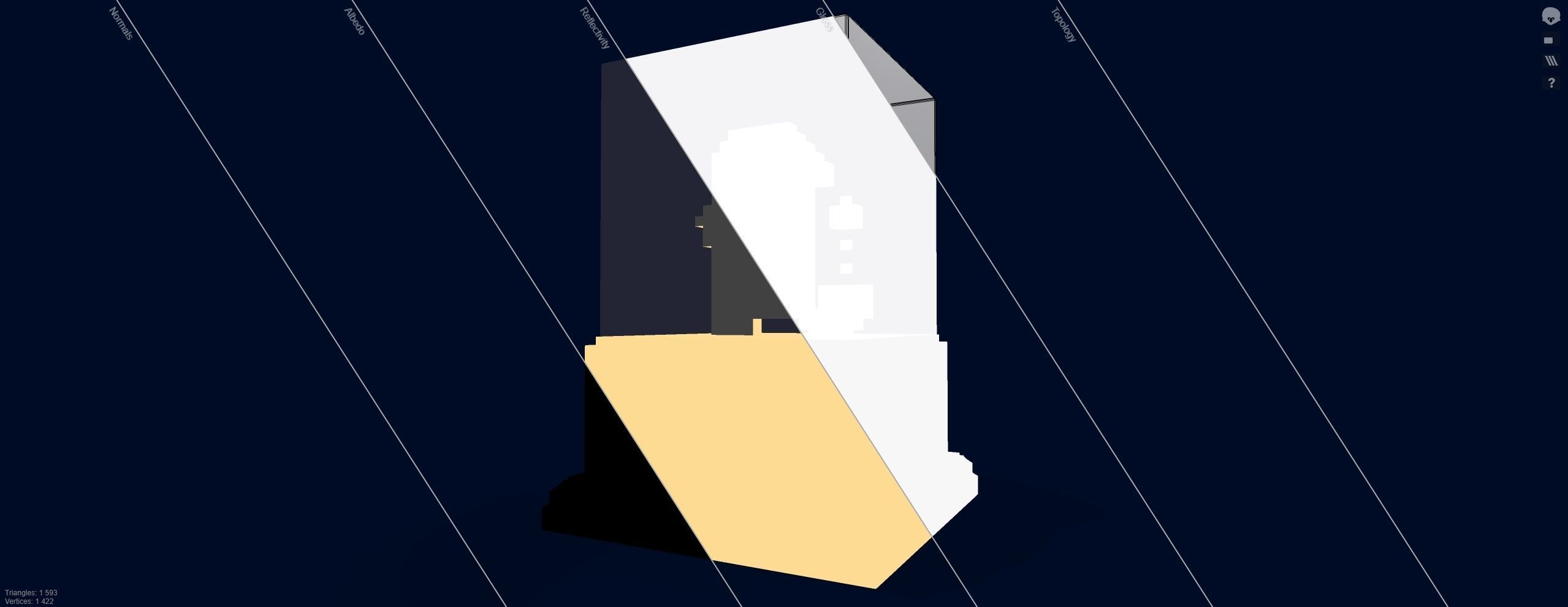 Gold Punk Low-poly 3D model_15