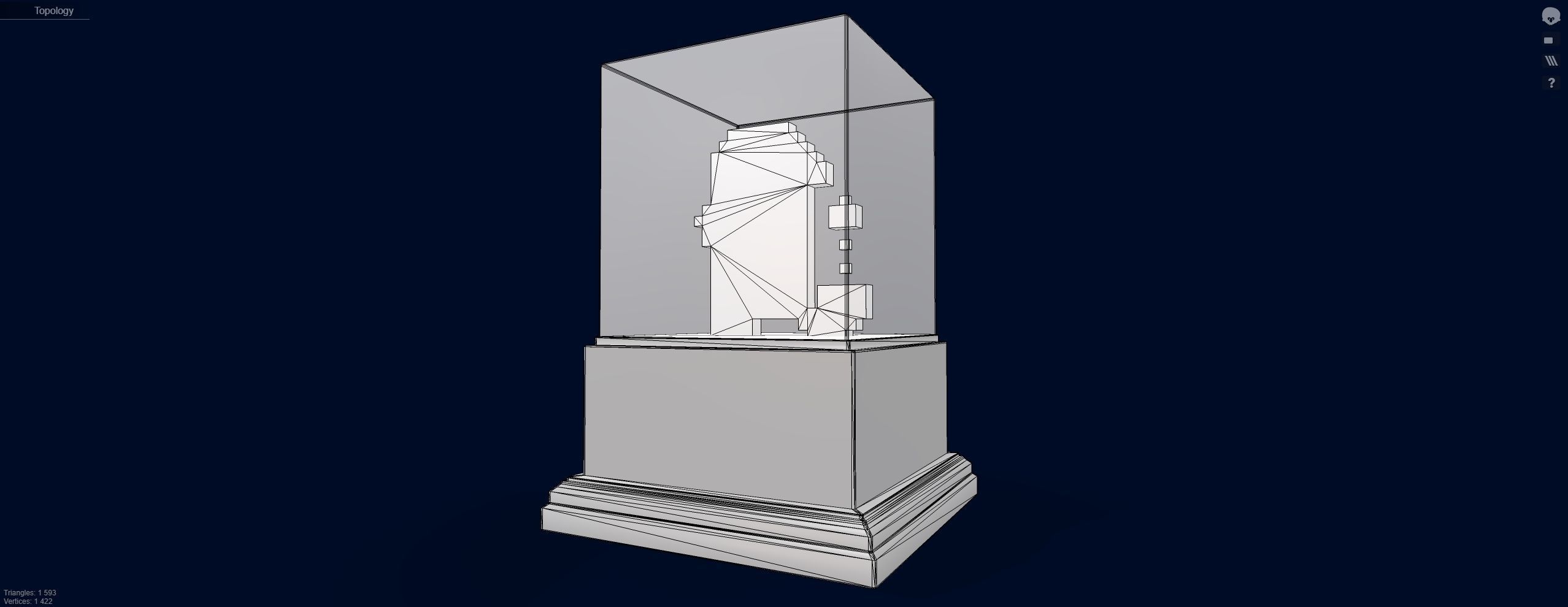 Gold Punk Low-poly 3D model_16