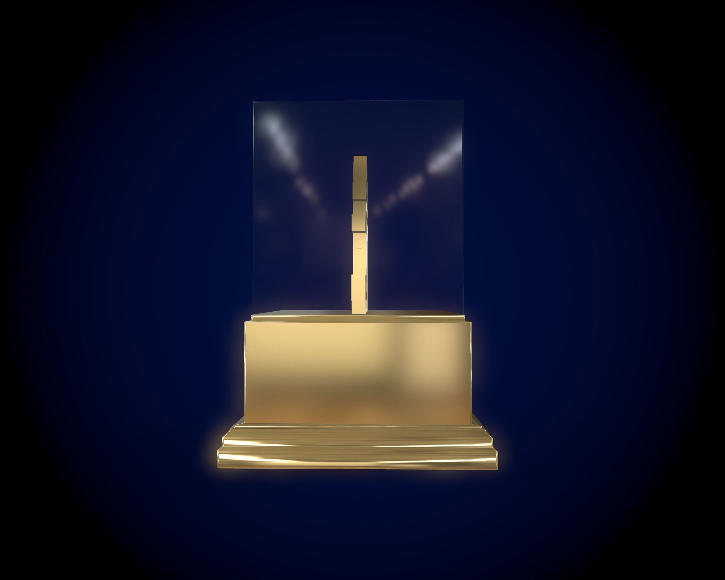 Gold Punk Low-poly 3D model_14