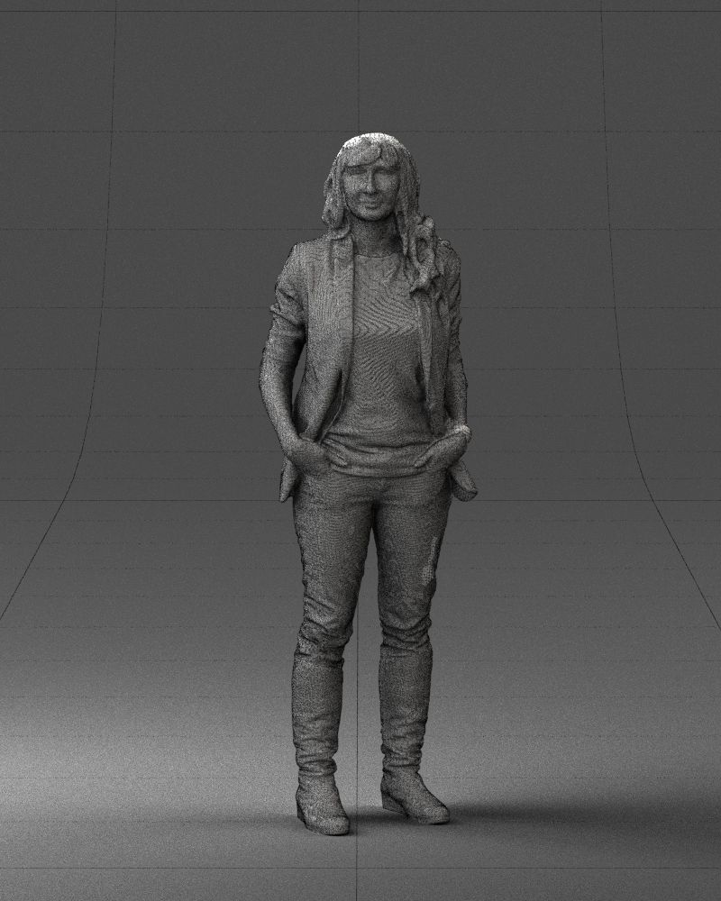 Girl with long hair 0513 3D Print Ready 3D print model_38