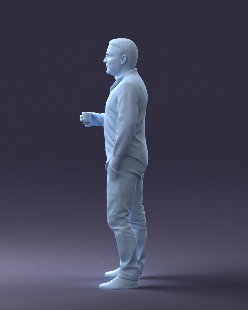000224 Casual Male Character with Drink 1121 3dp 3D print model_25