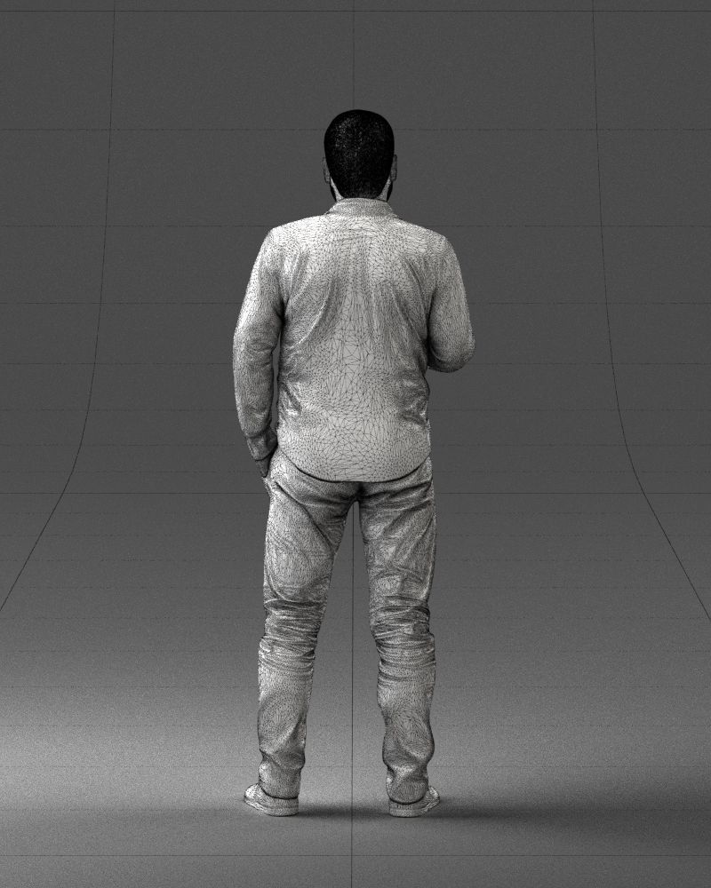 000224 Casual Male Character with Drink 1121 3dp 3D print model_20