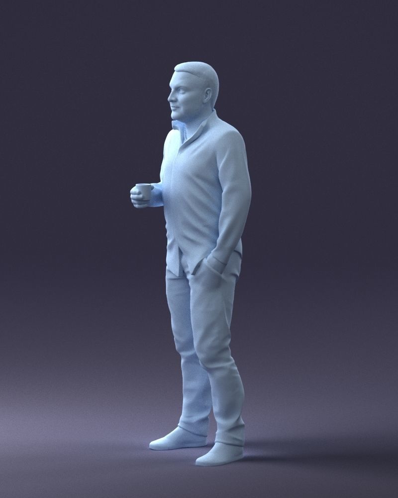 000224 Casual Male Character with Drink 1121 3dp 3D print model_28