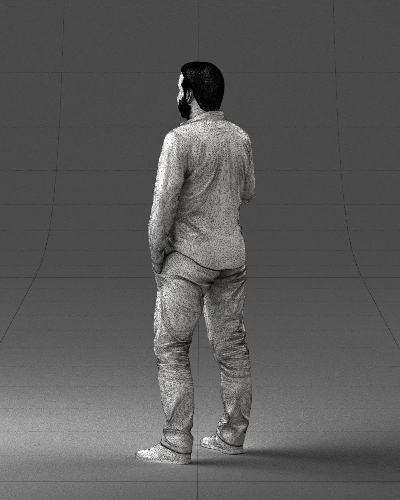 000224 Casual Male Character with Drink 1121 3dp 3D print model_23