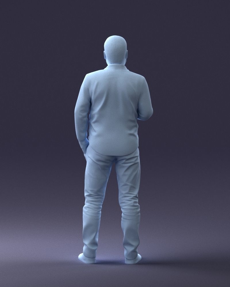 000224 Casual Male Character with Drink 1121 3dp 3D print model_19