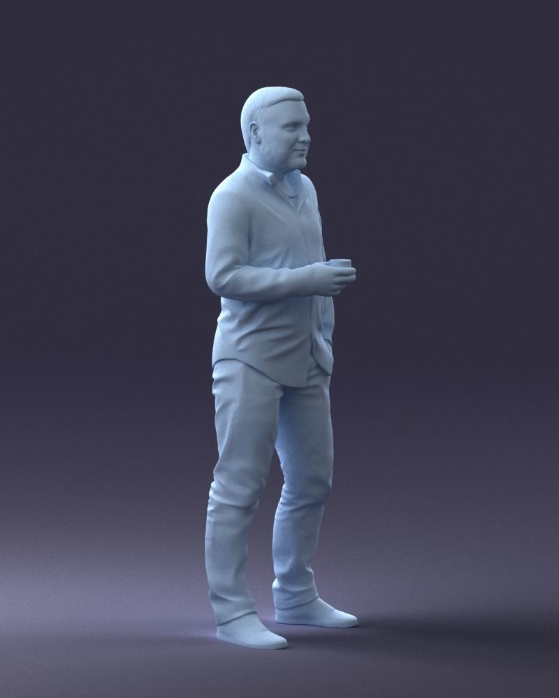 000224 Casual Male Character with Drink 1121 3dp 3D print model_10