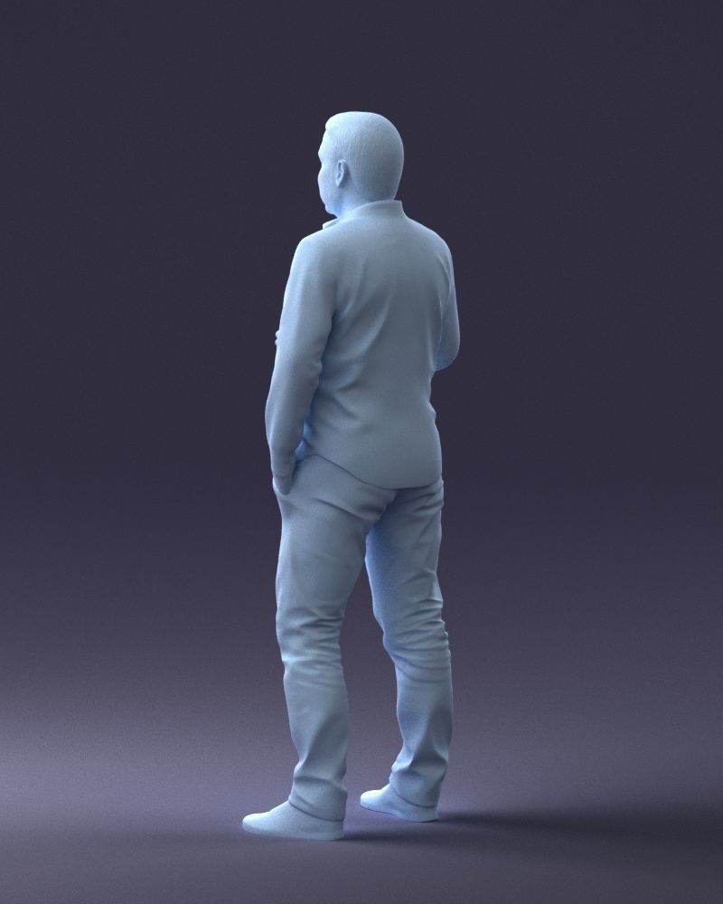 000224 Casual Male Character with Drink 1121 3dp 3D print model_22