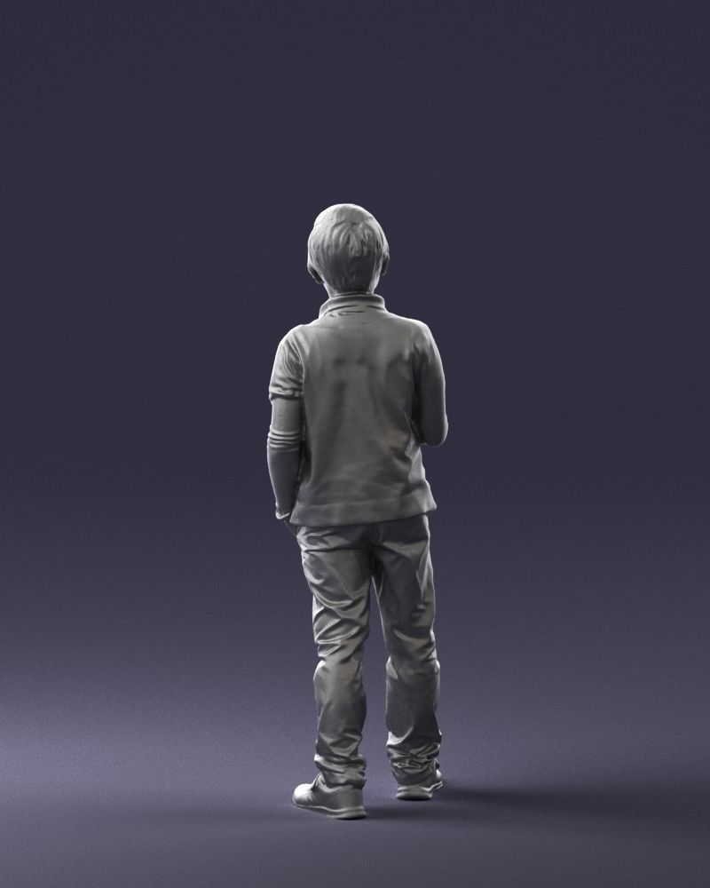 Stylish boy with a finger up 0241 3D model_19