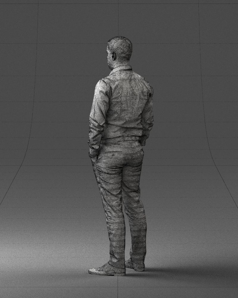 000242 Man in White Shirt and Blue Formal Trousers 0116 3dp 3D print model_23