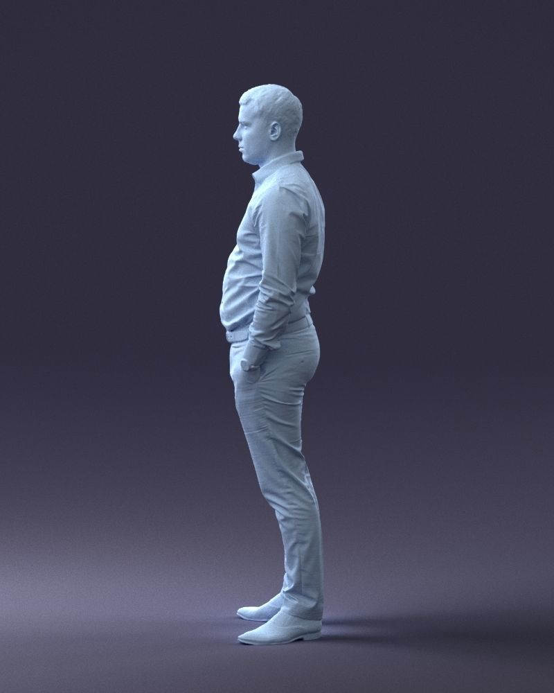 000242 Man in White Shirt and Blue Formal Trousers 0116 3dp 3D print model_25