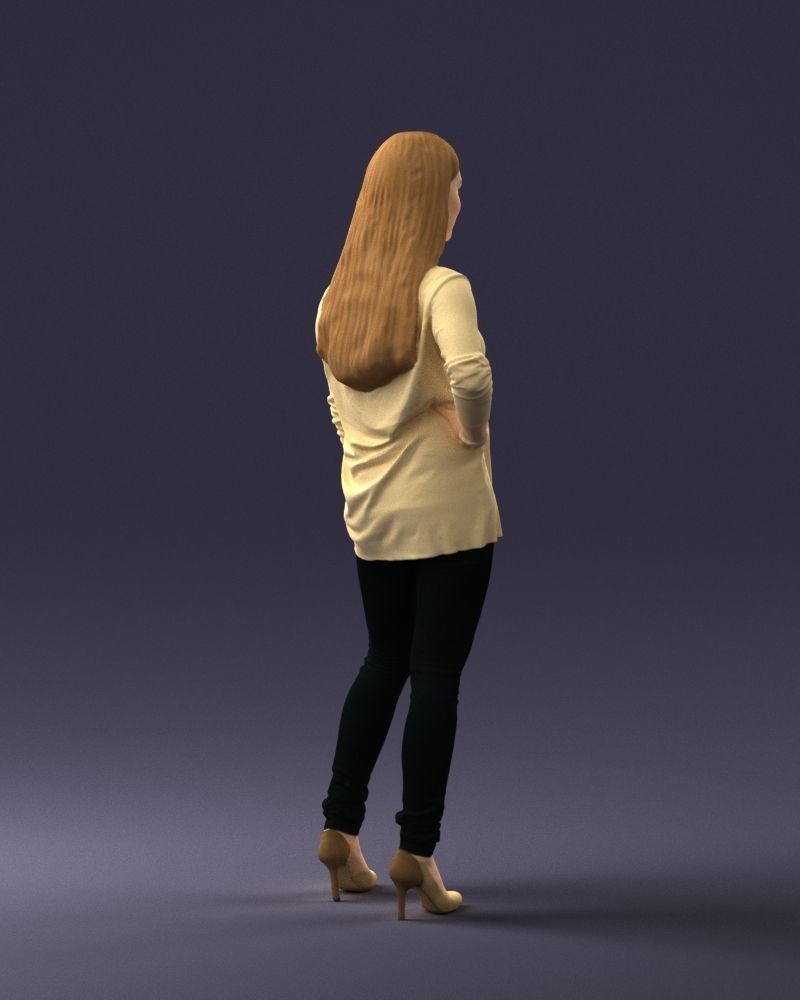 Woman in sweater 0073  3D Print Ready 3D print model_15