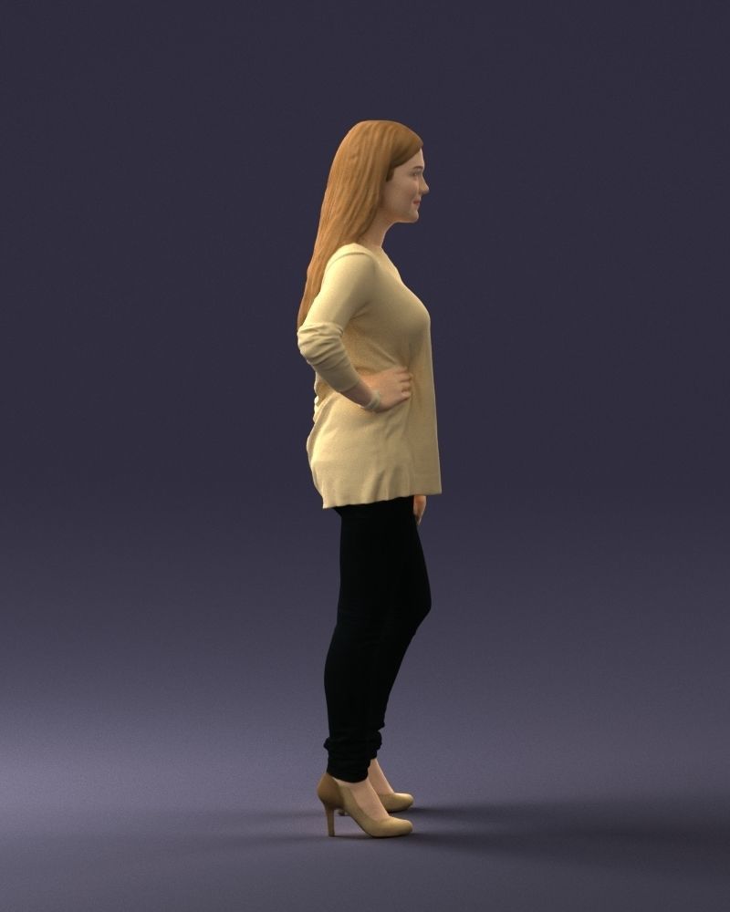 Woman in sweater 0073  3D Print Ready 3D print model_12