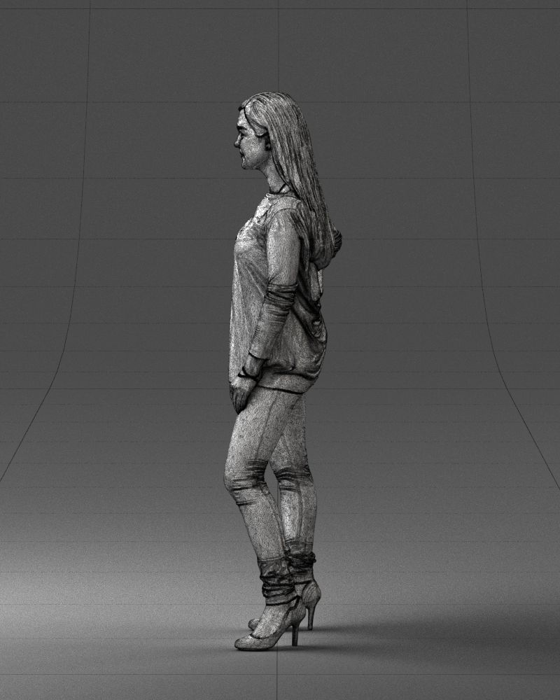 Woman in sweater 0073  3D Print Ready 3D print model_26
