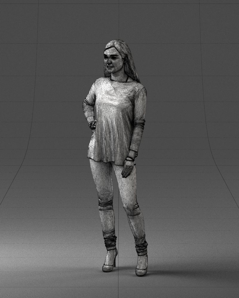 Woman in sweater 0073  3D Print Ready 3D print model_32