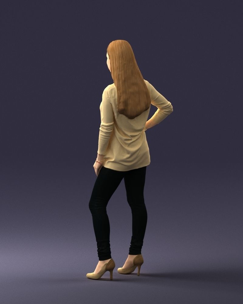 Woman in sweater 0073  3D Print Ready 3D print model_21