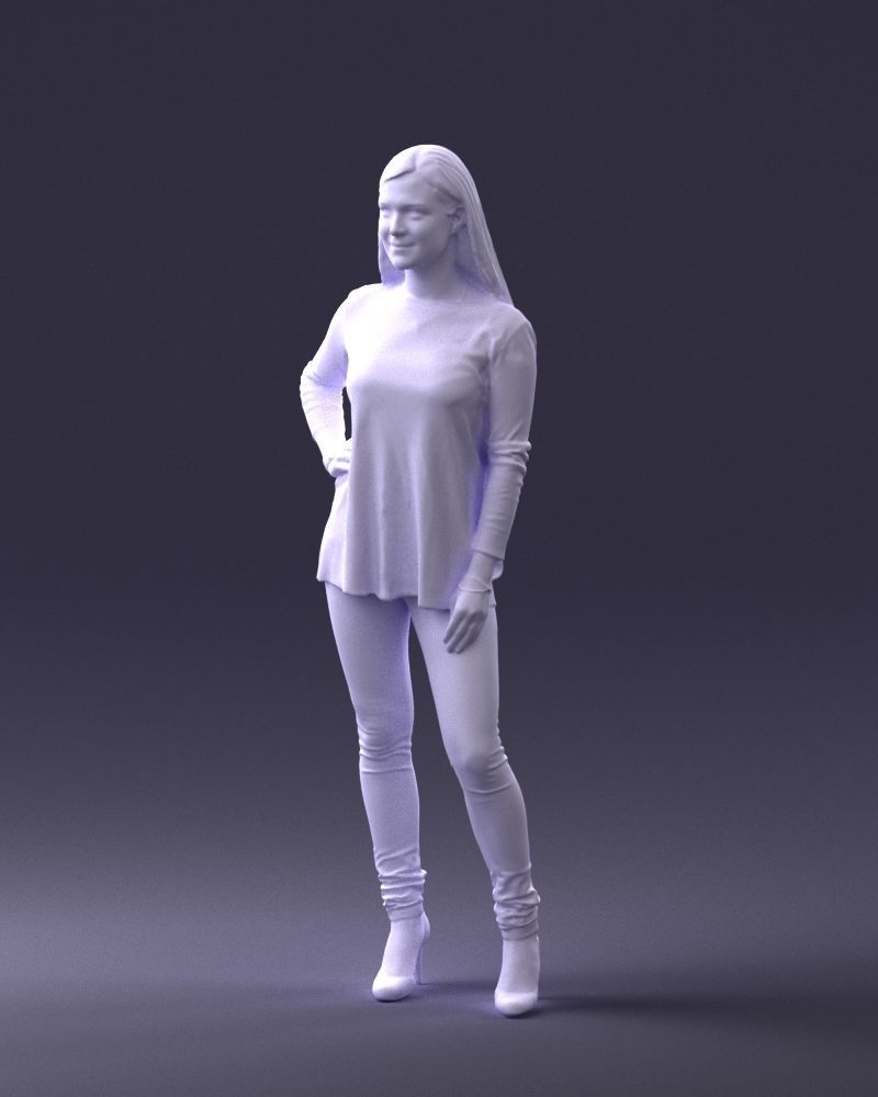 Woman in sweater 0073  3D Print Ready 3D print model_31