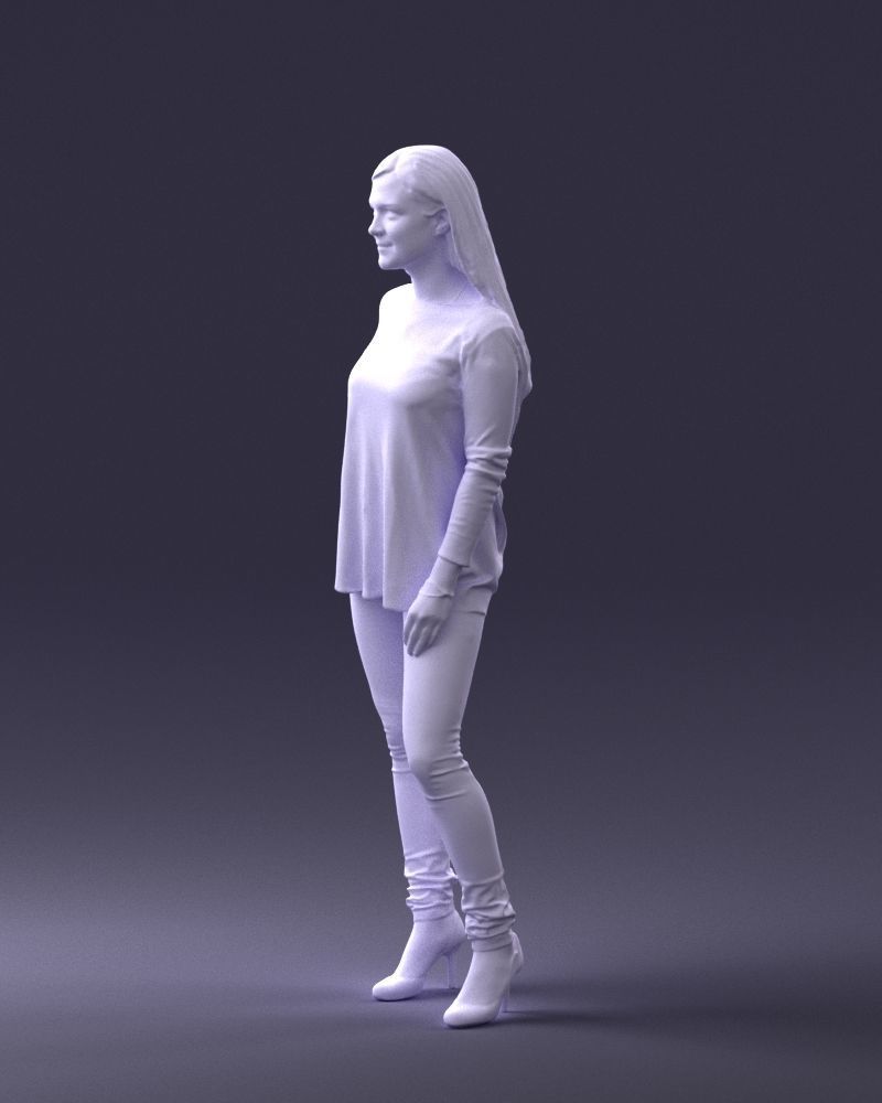 Woman in sweater 0073  3D Print Ready 3D print model_28