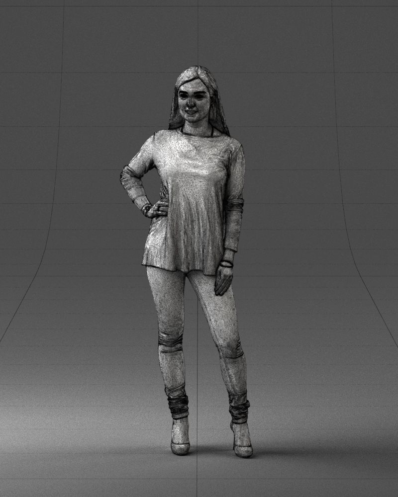 Woman in sweater 0073  3D Print Ready 3D print model_35