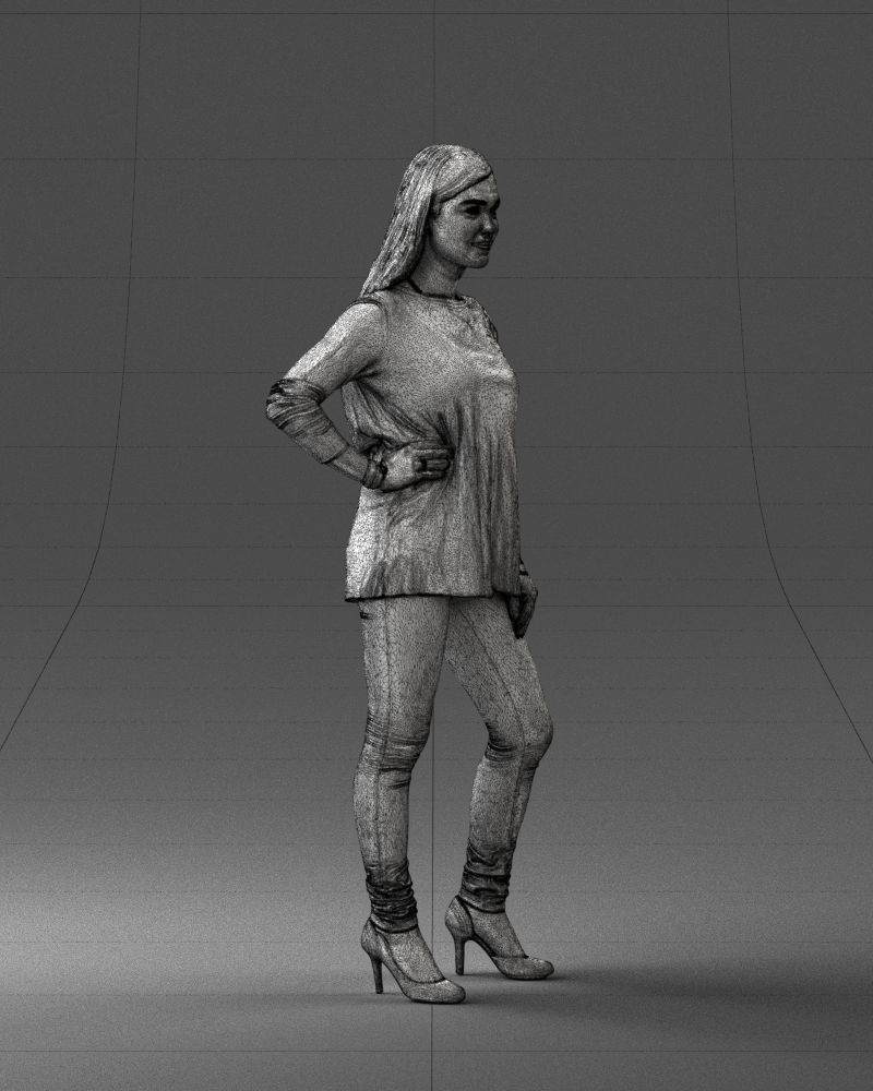 Woman in sweater 0073  3D Print Ready 3D print model_11