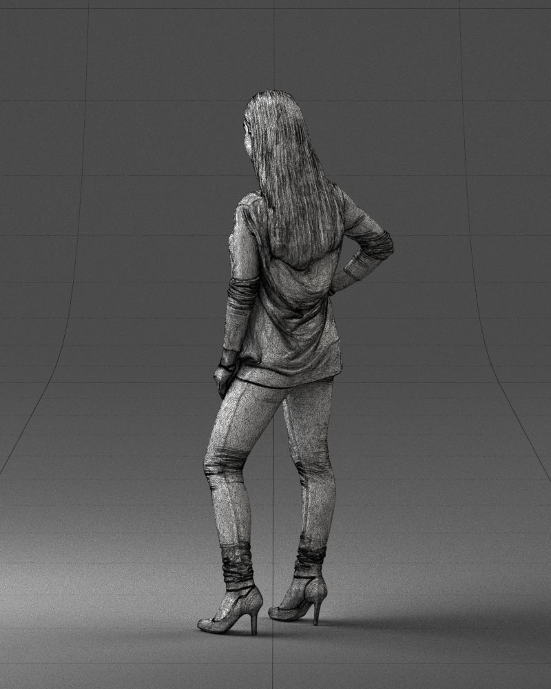 Woman in sweater 0073  3D Print Ready 3D print model_23