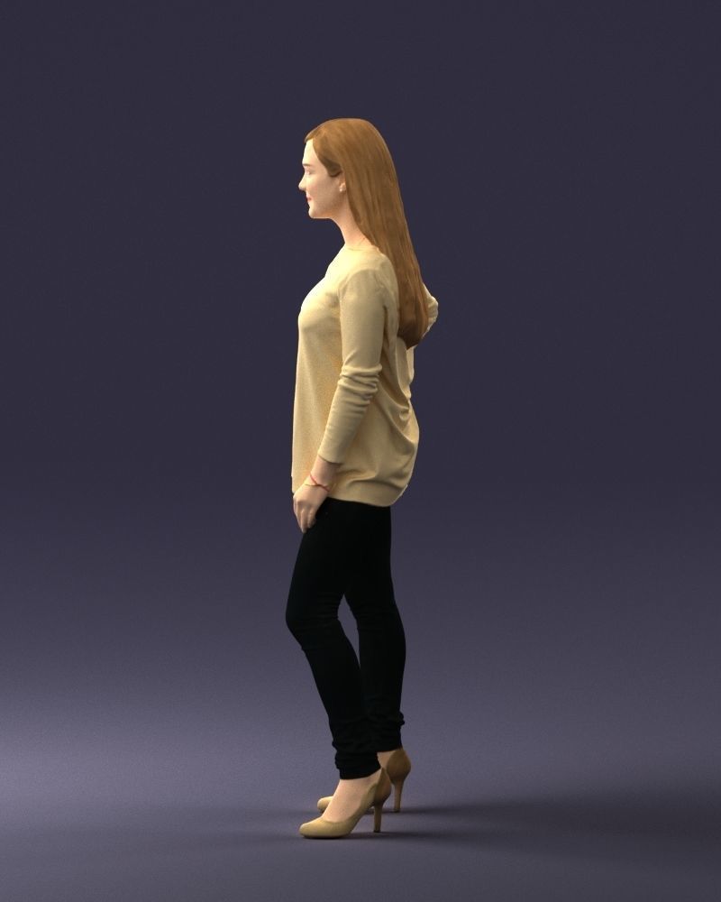Woman in sweater 0073  3D Print Ready 3D print model_24