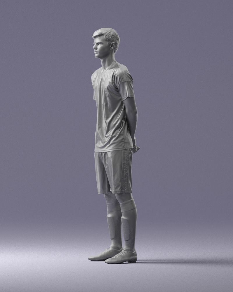 000312 Young Soccer Player Standing in Uniform 1114 3D model_29