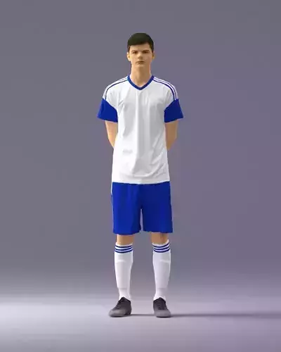 000312 Young Soccer Player Standing in Uniform 1114
