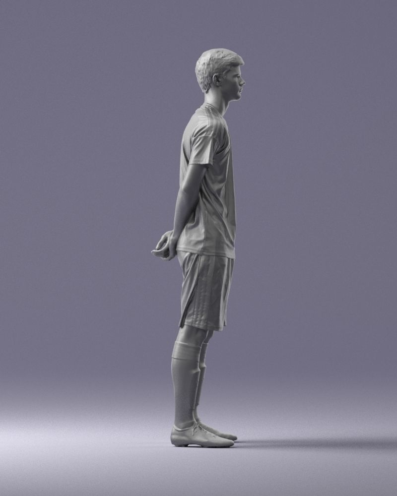 000312 Young Soccer Player Standing in Uniform 1114 3D model_14