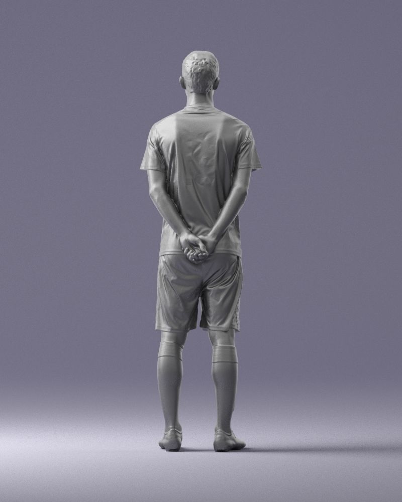 000312 Young Soccer Player Standing in Uniform 1114 3D model_20