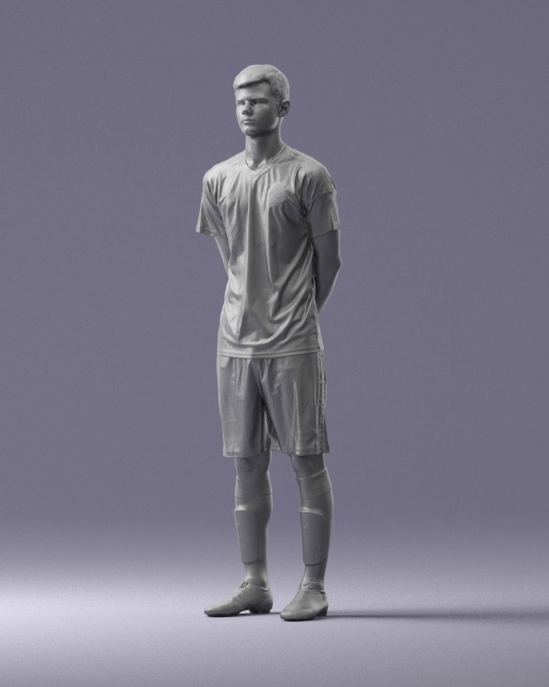 000312 Young Soccer Player Standing in Uniform 1114 3D model_32
