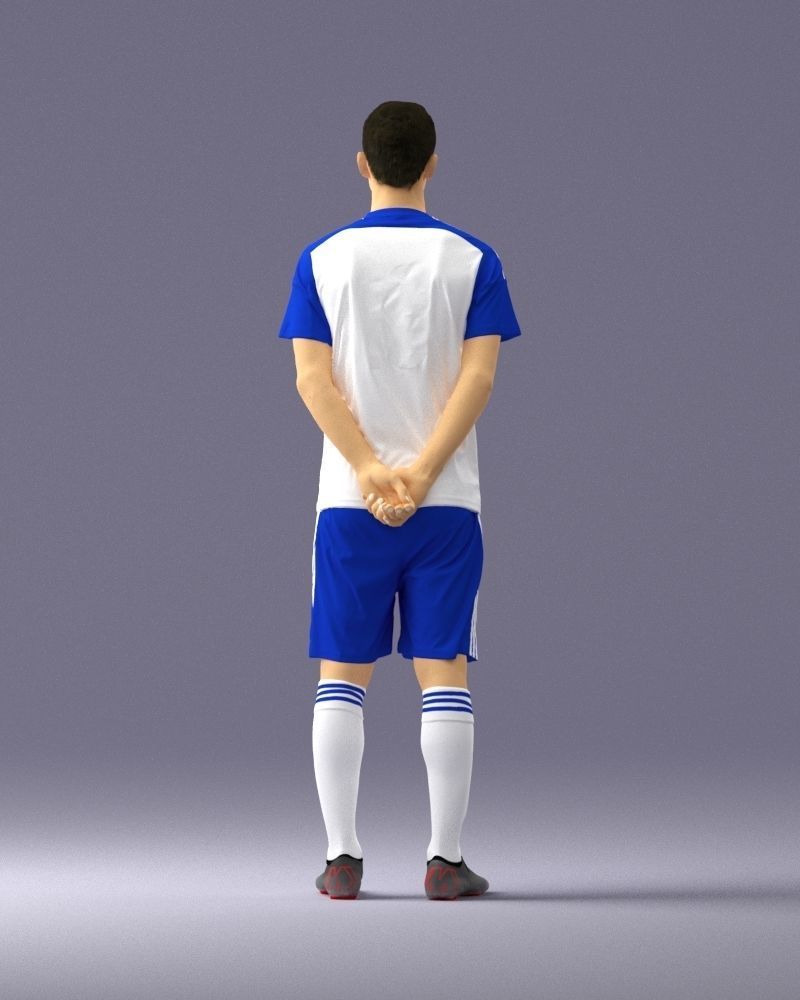 000312 Young Soccer Player Standing in Uniform 1114 3D model_19