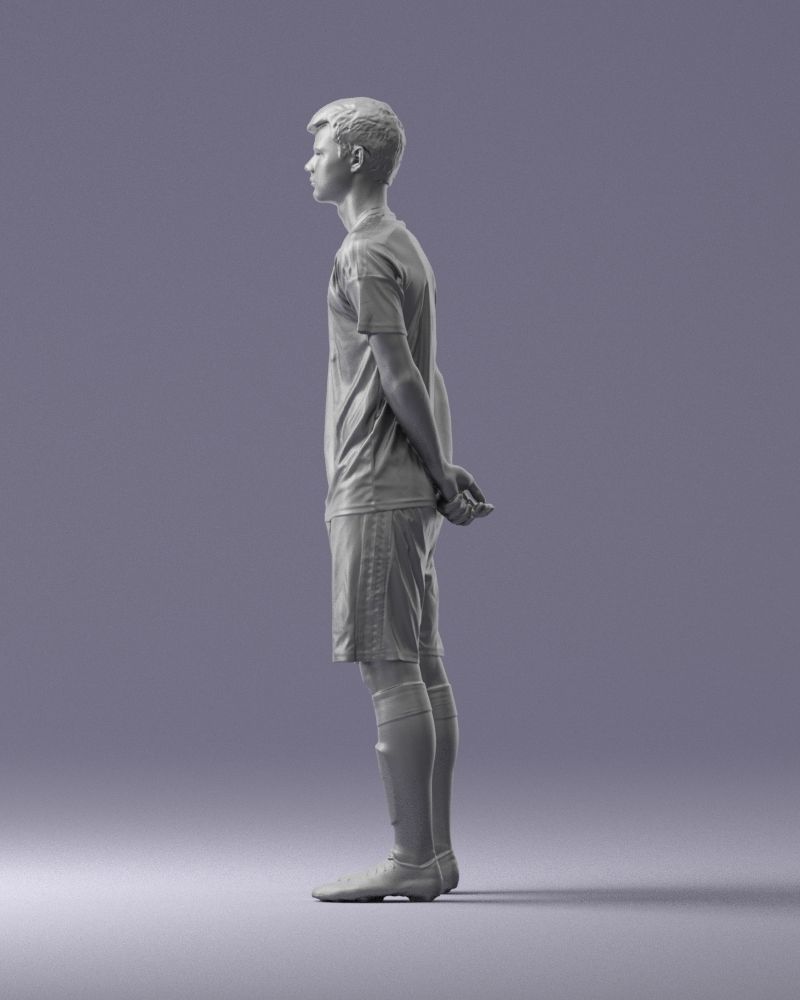 000312 Young Soccer Player Standing in Uniform 1114 3D model_26