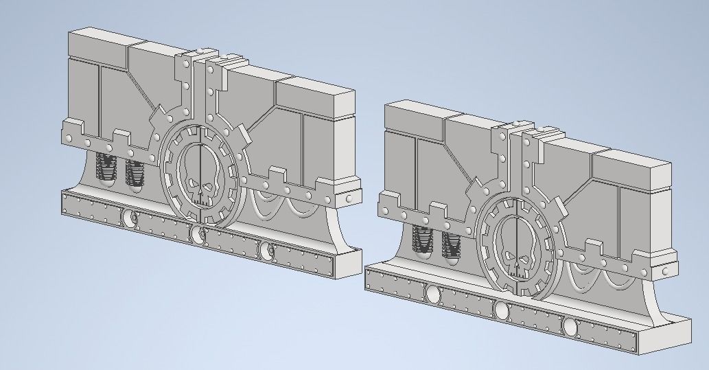 Mechanicus Kill Team barricade 3D print model_3